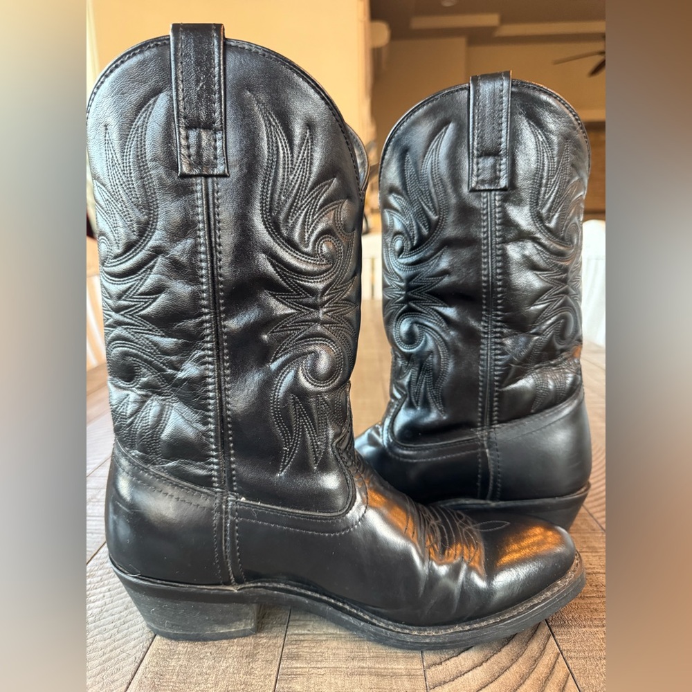 Laredo Paris Round Toe Casual Boots Mid-Calf Black Men’s Size 9 EW